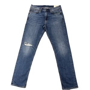 Rag & Bone Fit 2 Slim Jeans Men 33x32 Blue Distressed Premium‎ Denim